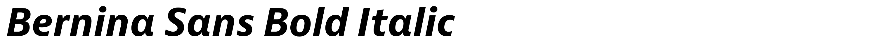 Bernina Sans Bold Italic